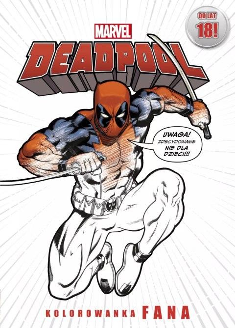 Kolorowanka fana. Marvel Deadpool Kolorowanka fana. Marvel Deadpool