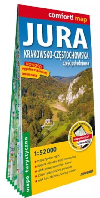 Jura Krakowsko-Częstochowska. Część północna. Mapa turystyczna, 1:52 000