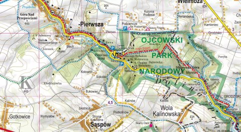 Jura Krakowsko-Częstochowska. Część północna. Mapa turystyczna, 1:52 000 Jura Krakowsko-Częstochowska. Część północna. Mapa turystyczna, 1:52 000