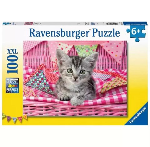 Puzzle XXL 100 elementów. Słodki kotek Puzzle XXL 100 elementów. Słodki kotek
