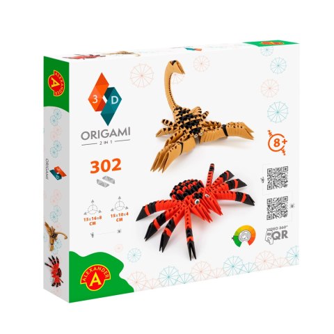 Origami 3D. Pająk, skorpion (304 elementy)