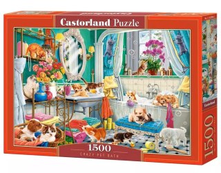 Puzzle 1500 elementów. Szalona kąpiel zwierząt