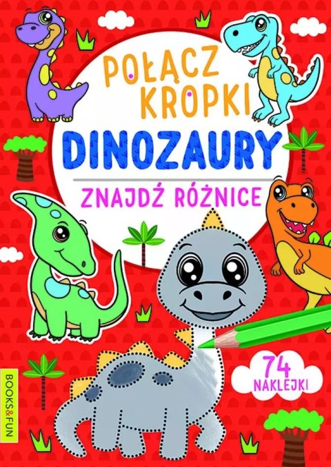 Dinozaury. Połącz kropki, znajdź różnicę Dinozaury. Połącz kropki, znajdź różnicę