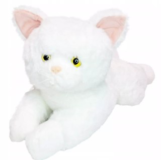 Olbrzymi biały kot 55 cm maskotka przytulanka