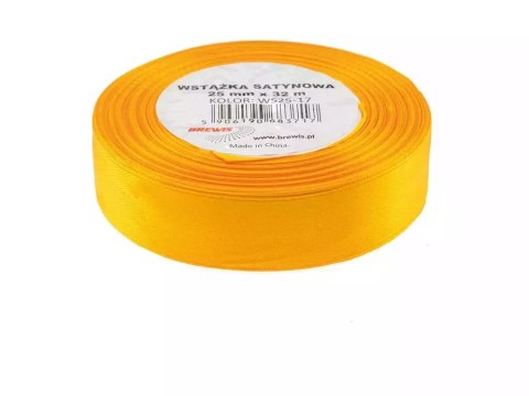 Wstążka satynowa złota 25mmx32m Wstążka satynowa złota 25mmx32m
