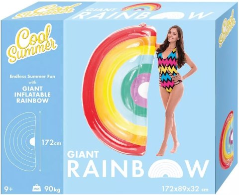 Materac plażowy dmuchany, tęcza Materac plażowy dmuchany, tęcza