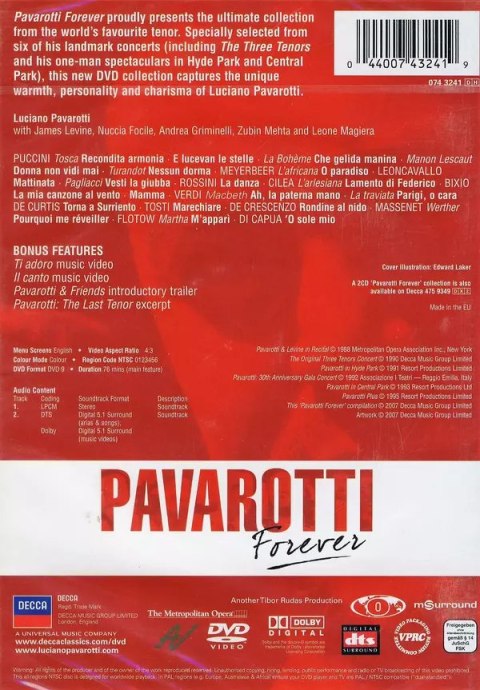 Pavarotti Forever, DVD Pavarotti Forever, DVD