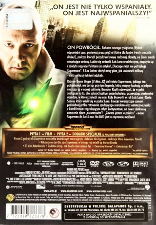 Superman: Powrót, 2 DVD