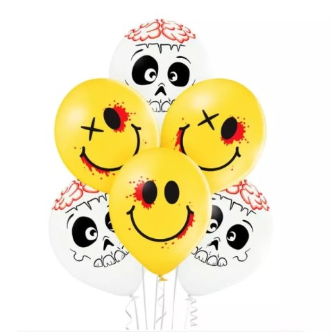 BALONY UPIORNE BUŹKI NA HALLOWEEN, 6 SZT. BALONY UPIORNE BUŹKI NA HALLOWEEN, 6 SZT.