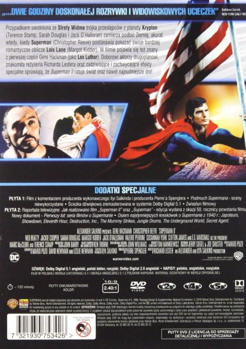 Kolekcja DC. Superman 2. Edycja specjalna, DVD Kolekcja DC. Superman 2. Edycja specjalna, DVD