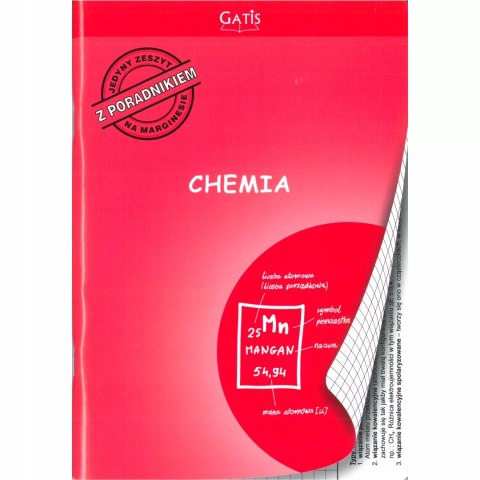 Zeszyt z poradnikiem A5/60k kratka Chemia Zeszyt z poradnikiem A5/60k kratka Chemia