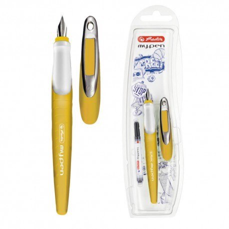 Wieczne pióro my.pen m musztardowe/białe Wieczne pióro my.pen m musztardowe/białe