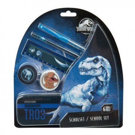 Zestaw przyborów szkolnych 6 el., jurassic world Zestaw przyborów szkolnych 6 el., jurassic world