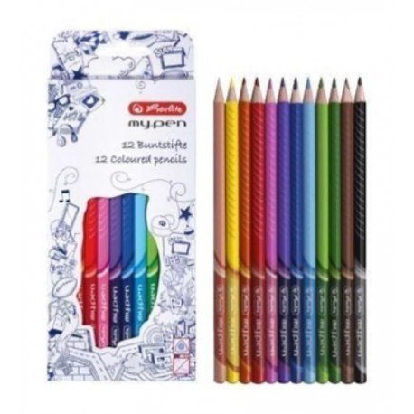Zestaw trójkątnych kredek x 12 szt. my.pen Zestaw trójkątnych kredek x 12 szt. my.pen