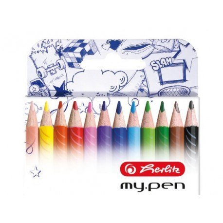 Zestaw trójkątnych kredek x 12 szt. my.pen Zestaw trójkątnych kredek x 12 szt. my.pen