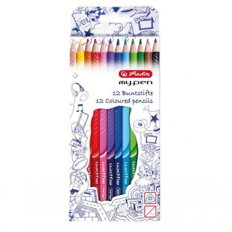 Zestaw trójkątnych kredek x 12 szt. my.pen Zestaw trójkątnych kredek x 12 szt. my.pen