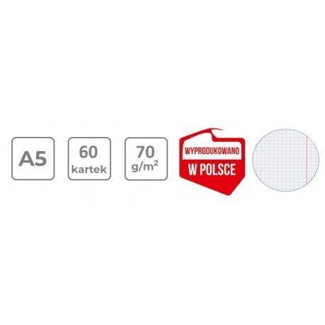 Zeszyt w kratkę a5 60 kartek - fizyka Zeszyt w kratkę a5 60 kartek - fizyka