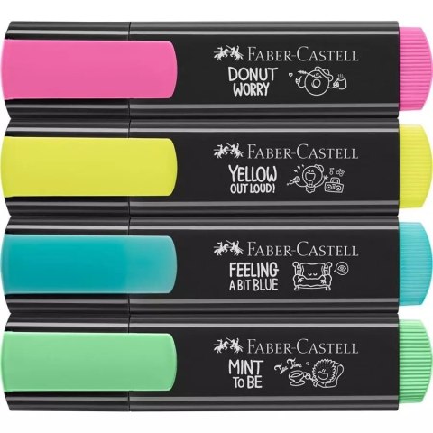 FABER-CASTELL Zakreślacze pisaki mazaki markery 1546 Graffiti 4 kolory FABER-CASTELL Zakreślacze pisaki mazaki markery 1546 Graffiti 4 kolory