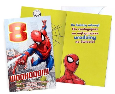Karnet Urodziny 8 Spider-Man Karnet Urodziny 8 Spider-Man