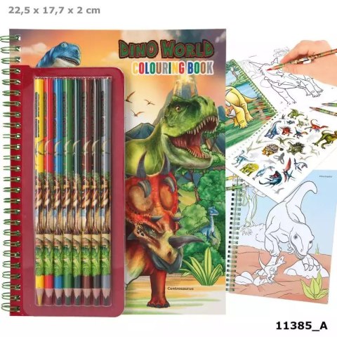 Kolorowanka z kredkami Dino World 11385A Kolorowanka z kredkami Dino World 11385A
