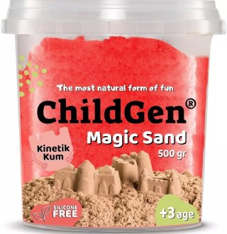 Piasek kinetyczny naturalny czerwony 500g