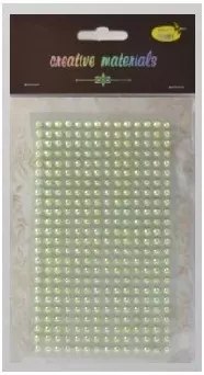Półperełki samoprzylepne 3mm 527 szt, kolor jasnoz Półperełki samoprzylepne 3mm 527 szt, kolor jasnoz