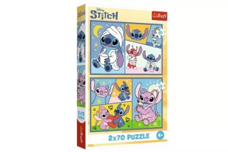 Puzzle 2x70el Trefl Ze Stitchem Nie Ma Nudy Pu12