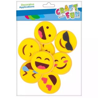 Craft with Fun Ozdoba dekoracyjna Eva Emotki samoprzylepna 8szt 12/144