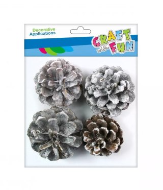 Craft with Fun Ozdoba dekoracyjna Natura Szyszka 4-7cm 4szt 12/144