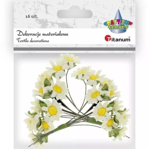 Ozdoba dekoracyjna Kwiatki Material 405240 Zol Kpl16sz Ozdoba dekoracyjna Kwiatki Material 405240 Zol Kpl16sz
