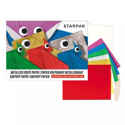 Papier metalizowany krepowany C4, 6 kolorów Papier metalizowany krepowany C4, 6 kolorów