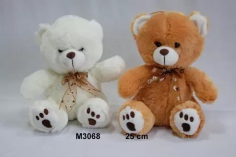 Pluszak Miś 25cm Sa Siedzacy z Kokarda M3068 Pluszak Miś 25cm Sa Siedzacy z Kokarda M3068