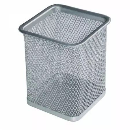 Przybornik na długopisy metalowy, srebrny Przybornik na długopisy metalowy, srebrny
