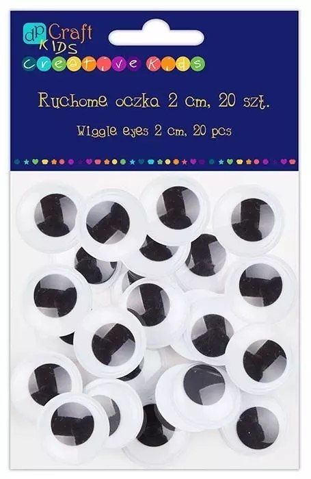 Ruchome oczka 2 cm 20szt Ruchome oczka 2 cm 20szt