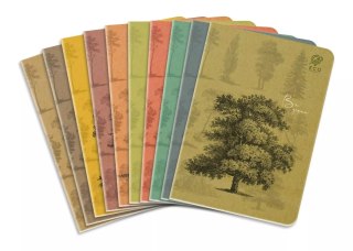 Zeszyt A5 64K kratka By Nature - Forrest pakiet 10 sztuk mix