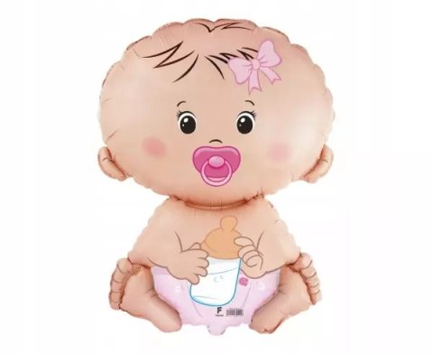 Balon foliowy bobas Dziewczynka 67cm Balon foliowy bobas Dziewczynka 67cm