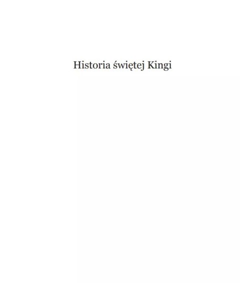 Historia świętej Kingi