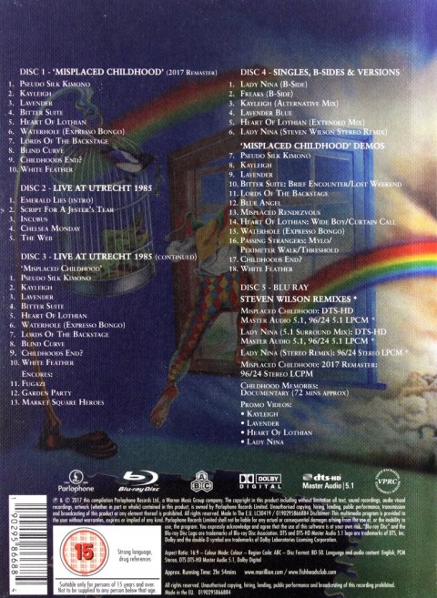 Misplaced Childhood, CD Misplaced Childhood, CD
