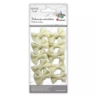 Kokardki jutowe samoprzylepne beżowe 33x25mm 10szt