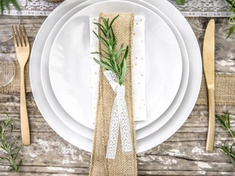 Taśma jutowa 5 m x 4 cm beże i brązy
