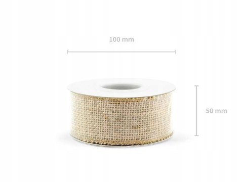 Taśma jutowa 5 m x 4 cm beże i brązy