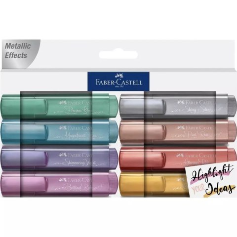 Zakreślacz metaliczny 8 kolorów FABER CASTELL Zakreślacz metaliczny 8 kolorów FABER CASTELL