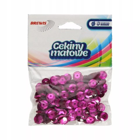 Cekiny matowe różowe M50 Brewis 8mm Cekiny matowe różowe M50 Brewis 8mm