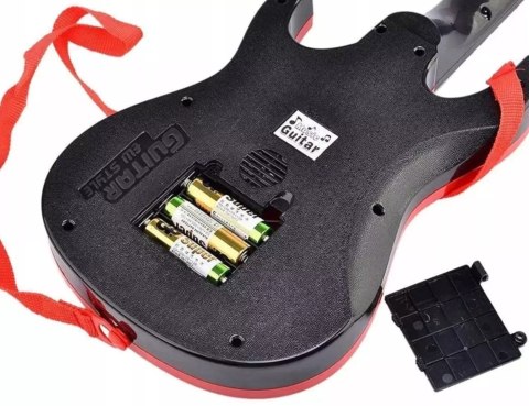 GITARA ELEKTRYCZNA ROCKOWA DLA DZIECI 4 STRUNY 53 cm ROCKBAND