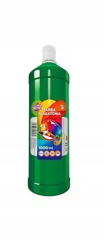 Farba plakatowa zielona trawiasta 1000ml