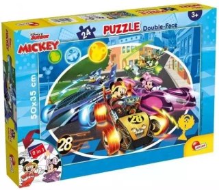 Puzzle dwustronne 24 elementy. Myszka Miki