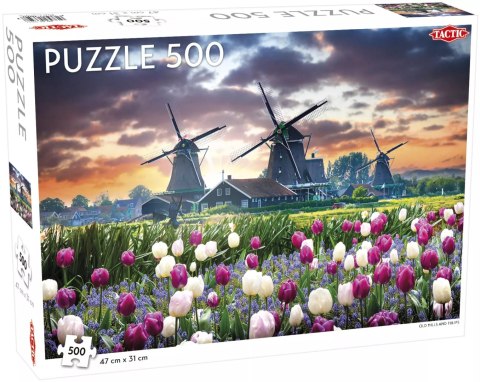 Puzzle 500 Landscape Old Mills and Tulips Puzzle 500 Landscape Old Mills and Tulips