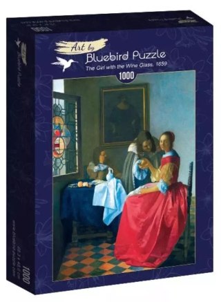Puzzle 1000 elementów. Dziewczyna z kieliszkiem wina