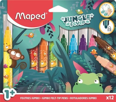 Flamastry Jumbo Jungle Fever 12szt MAPED Flamastry Jumbo Jungle Fever 12szt MAPED