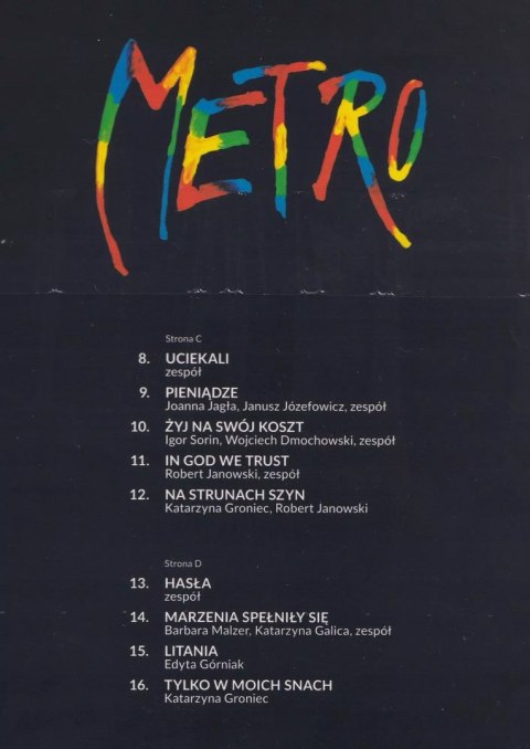 Metro, Winyl